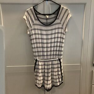 Striped Black and White Romper